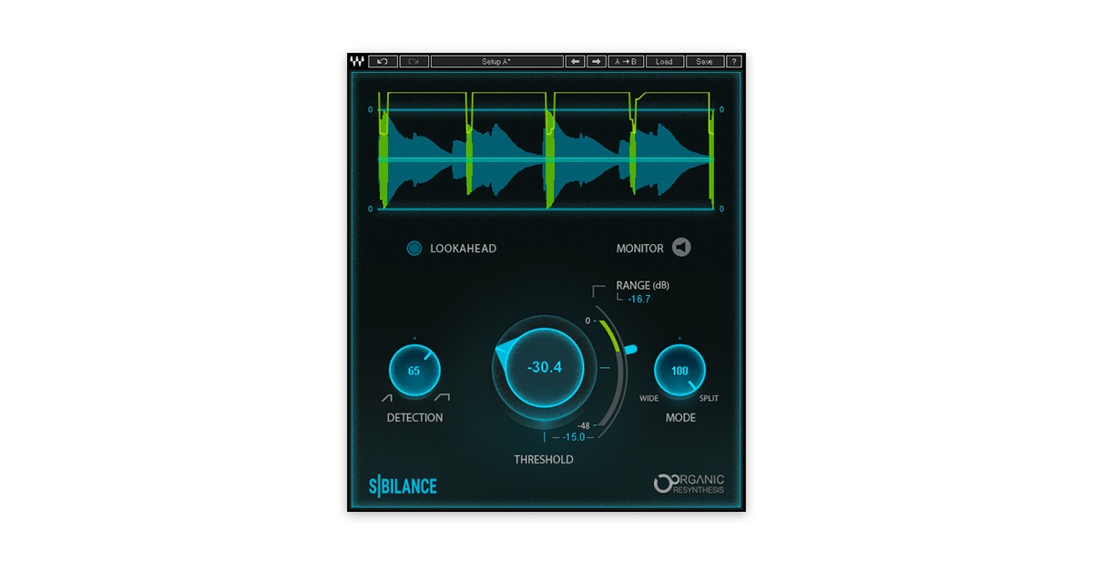 waves sibilance de-esser plugin