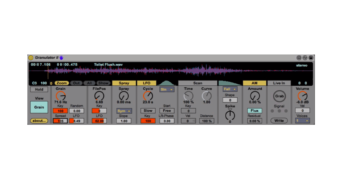 ableton granulator ii synth
