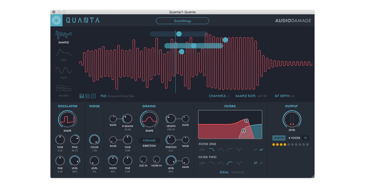 audio damage quanta granular synthesis plugin