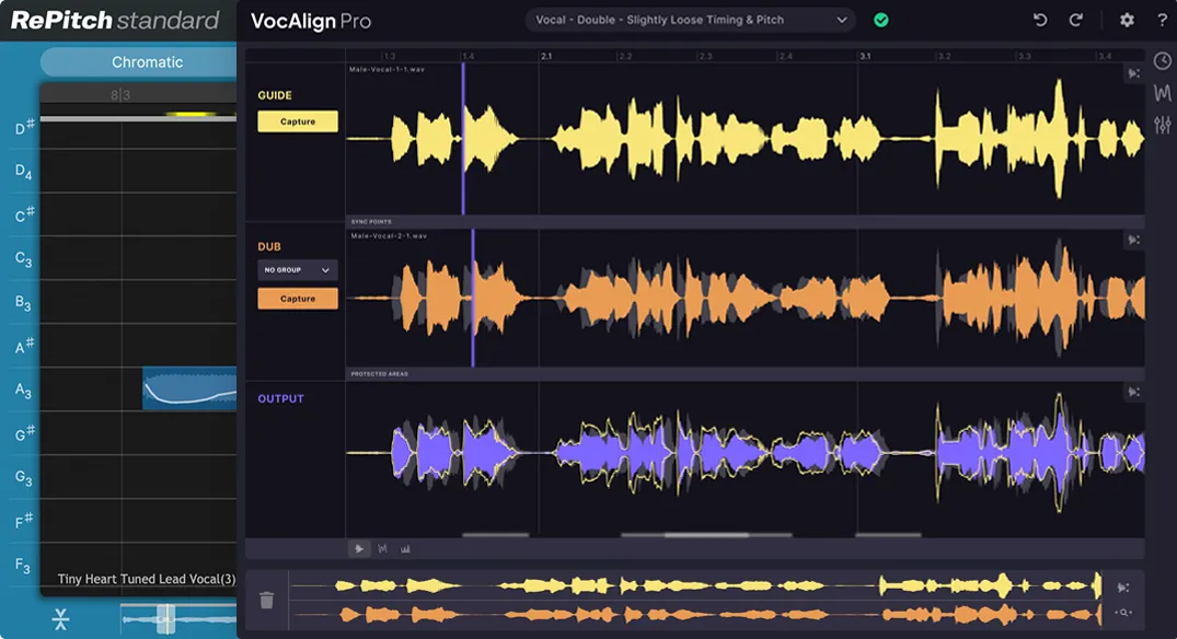 Synchro Arts saved producers of all stripes hours upon hours of time in the vocal editing booth with VocAlign, the only plugin that can align complex vocal stacks in seconds. With its subscription you can access the newest edition of VocAlign Pro and get RePitch Standard for much less than a traditional license.