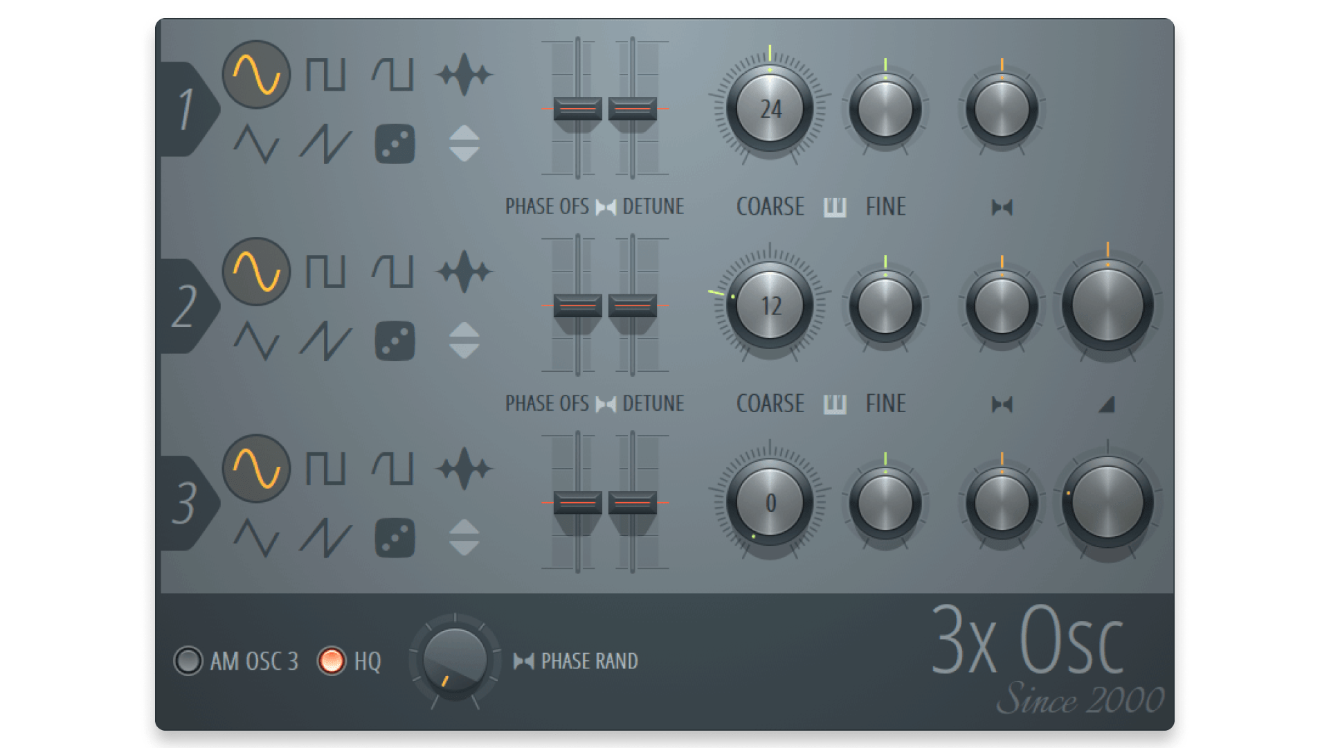 Despite the simple concept, 3x Osc offers some compelling soud design features.