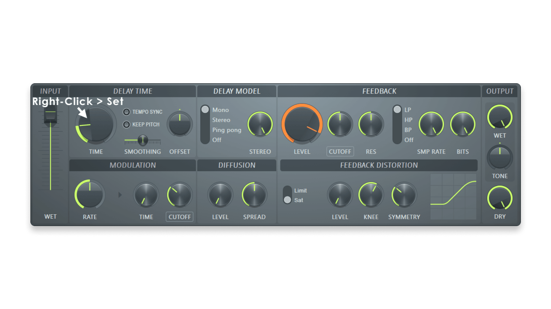 Fruity Delay offers a number of decent delay settings.