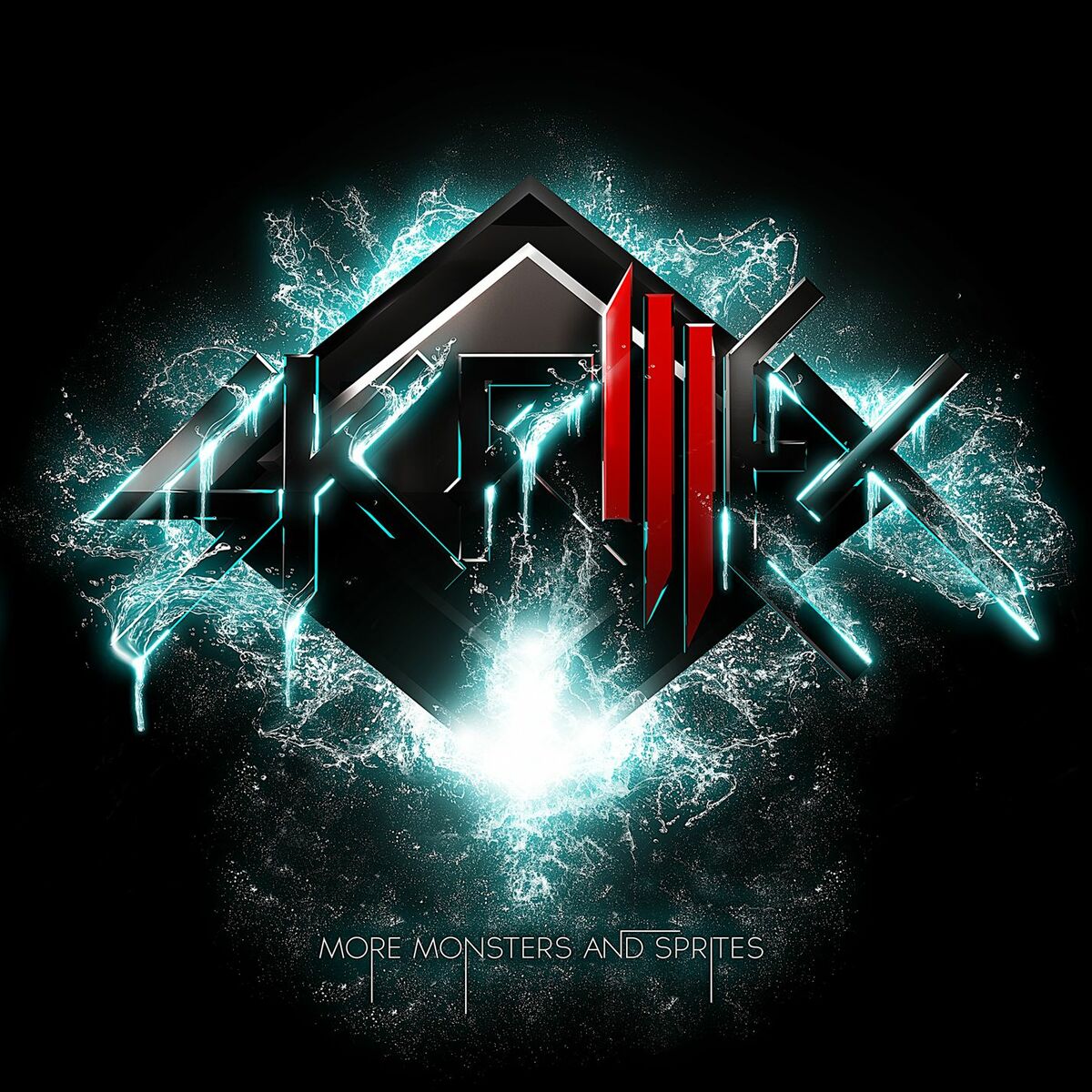 Skrillex&#039;s logo and type face with the iconic III symbol make it on to most of his album covers.