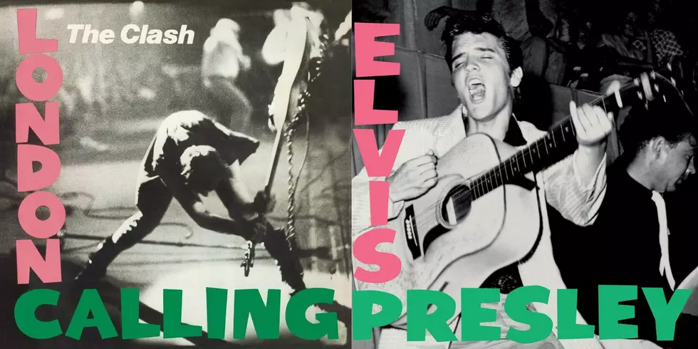 The Clash used a similar typeface, design format and color scheme as an earlier Elvis Presley record.