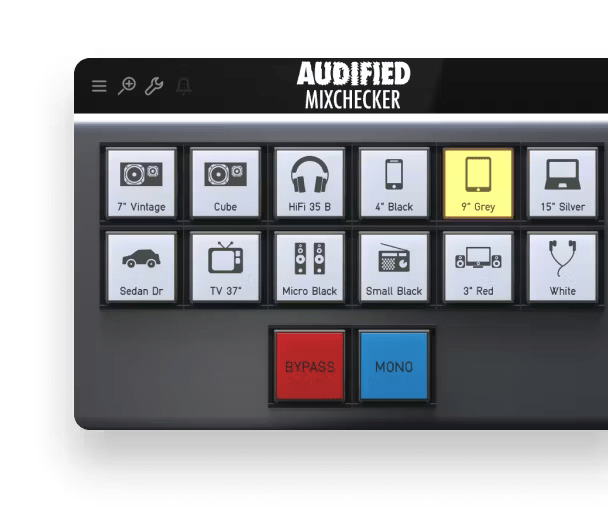 Audified Mixchecker makes it easy to hear how your mix or master will sound on a variety of listening formats.