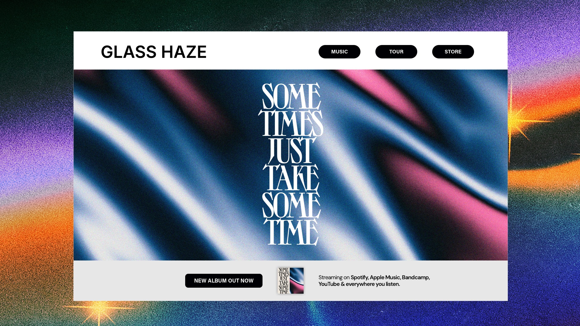 music meta campaign landing page example